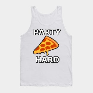 Party Hard Pixel Pizza Tank Top